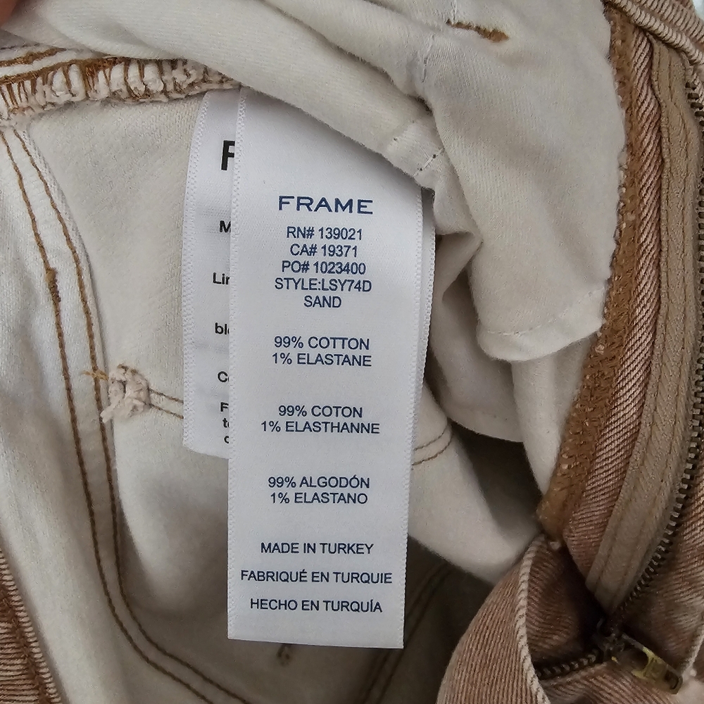 FRAME Le Sylvie Slender Straight Ultra High Rise Ankle Length NWOT Sand Wash - Picture 14 of 16